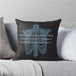 Keshi Skeleton Throw Pillow RB2407