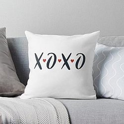 T-shirt xoxo, bizou, gossip, girl, kiss. Gifts Throw Pillow RB2411