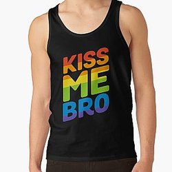 Kiss Me Bro Rainbow Gay Pride Tank Top RB2411