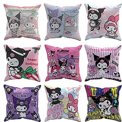 Kuromi Cartoon Sanrio Bedroom Cushion Cover Cute Anime Pillowcase