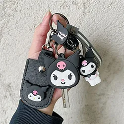 Kuromi Cartoon Cover Cap Silicone Key Holder Key Chain