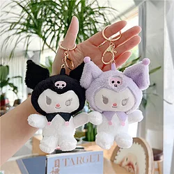 Kuromi Cartoon Sanrio Black White Doll Keychains