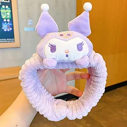 Kuromi Cute Cartoon Sanrio Face Wash Makeup Hairband