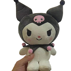 25cm Black White Kuromi Stuffed Animal Plush