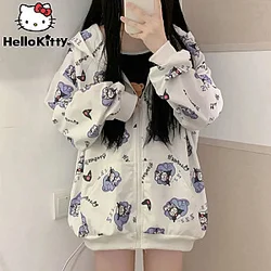 Kuromi Thin Cardigan Loose Versatile Sun Proof Coat Hoodies