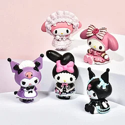 5Pcs Set Sanrio Anime Kuromi Melody Figure Toys