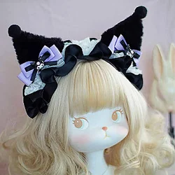 Kuromi Cartoon Sanrio Cosplay Hair Accessories Headdress for Girl