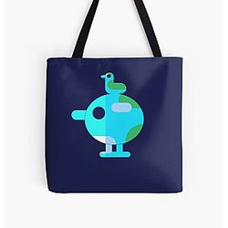 my kurzgesagt bird creative blue classic in black All Over Print Tote Bag RB0111