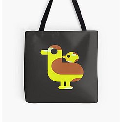 my kurzgesagt bird creative yelloww classic in black All Over Print Tote Bag RB0111