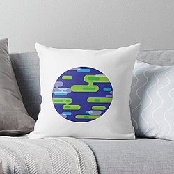 Kurzgesagt Planet Throw Pillow RB0111