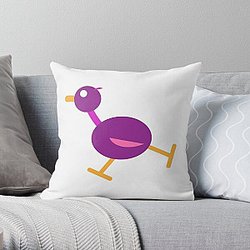 Kurzgesagt purple bird Throw Pillow RB0111