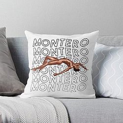 Lil Nas X Pillows - Lil nas X - Montero Text Black Version  Throw Pillow RB2103