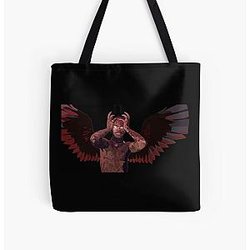 Lil Nas X Bags - Lil Nas X (In "MONTERO (Call Me By Your Name)" Music Video) All Over Print Tote Bag RB2103