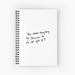 Louis Tomlinson Notebook - Louis Tomlinson handwriting do not give up Spiral Notebook