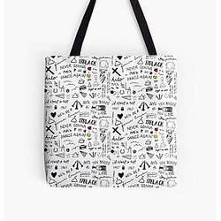 Louis Tomlinson Bags - Harry Styles x Louis Tomlinson tattoos  All Over Print Tote Bag RB0308