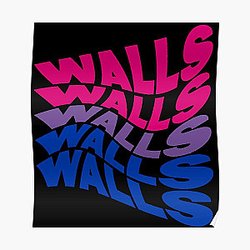 Louis Tomlinson Posters - Louis Tomlinson Walls logo bisexual flag  Poster RB0308