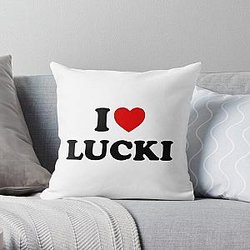 I love Lucki Throw Pillow RB1010