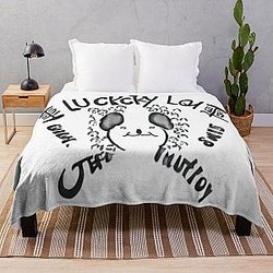 i love funny lucki Throw Blanket RB1010