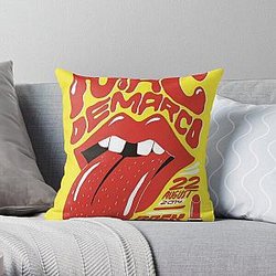 Mac Demarco Retro Design yellow Throw Pillow RB0111