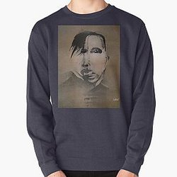 Marilyn Manson Fine Art Portrait - Dark - Gothic - Marilyn Manson Pullover Sweatshirt RB2709