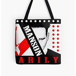 90s Music Marilyn Manson | Music Lover  All Over Print Tote Bag RB2709