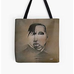 Marilyn Manson Fine Art Portrait - Dark - Gothic - Marilyn Manson All Over Print Tote Bag RB2709