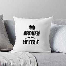 Marilyn Manson Broken Needle black Throw Pillow RB2709