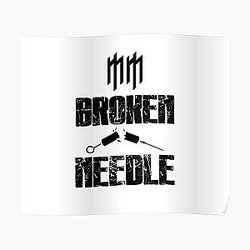 Marilyn Manson Broken Needle black Poster RB2709