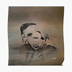 Marilyn Manson Fine Art Portrait - Dark - Gothic - Marilyn Manson Poster RB2709