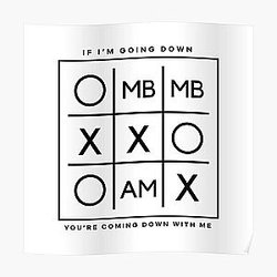 MBMBAM Tic Tac Toe (Black Logo) Poster RB1010