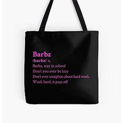 Nicki Minaj Barbz Aesthetic Quote Black All Over Print Tote Bag RB2811