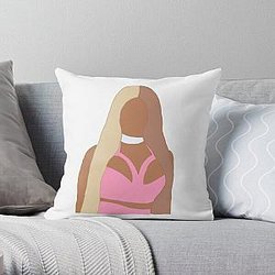 nicki minaj outline Throw Pillow RB2811