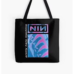 Vintage Pretty Hate Machine NIN Logo || 004 All Over Print Tote Bag RB0211