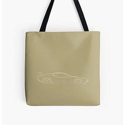 DeTomaso Pantera - profile stencil, white All Over Print Tote Bag RB2611