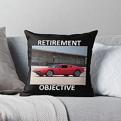 RETIREMENT OBJECTIVE RED PANTERA Throw Pillow RB2611