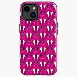 Pink cute geometric cats pantera iPhone Tough Case RB1110