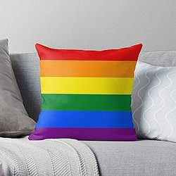 Gay Pride Rainbow Flag Throw Pillow RB1603