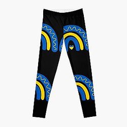 Ukraine Rainbow Flag I Stand with Ukraine Ukrainian Flag Ukraine Support Leggings RB1603