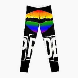 Gay Rainbow Lips Pride Colors Lesbian Bisexual Homosexual LGBT Gift Leggings RB1603