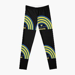 Ukraine Rainbow Flag I Stand with Ukraine Ukrainian Flag Ukraine Support Leggings RB1603