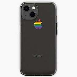 iPhone space gray black lesbian gay lgbt rainbow flag iPhone Soft Case RB1603