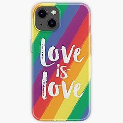 Love is love - Rainbow flag pride and equality iPhone Soft Case RB1603