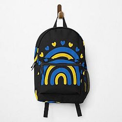 Ukraine Rainbow Flag I Stand with Ukraine Ukrainian Flag Ukraine Support Backpack RB1603