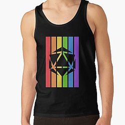 Rainbow Flag D20 Polyhedral Dice Tank Top RB1603