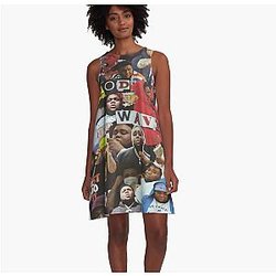 Rod Wave Collage A-Line Dress Premium Merch Store