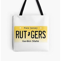 New Jersey RU License Plate All Over Print Tote Bag RB0211