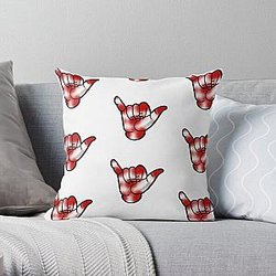 rutgers university hand Throw Pillow RB0211