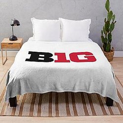 big ten logo- rutgers colors Throw Blanket RB0211