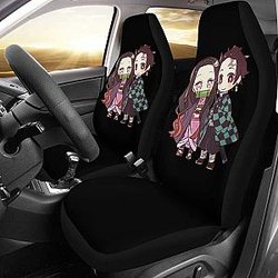 Kimetsu No Yaiba Car Seat Covers Nezuko Kamado &amp; Tanjiro Kamado Universal Fit 051012 SC2712