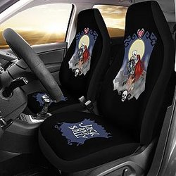 Nightmare Before Christmas Cartoon Car Seat Covers - Jack Skellington And Sally Gather Again Moonlight Seat Covers Ci101502 SC2712